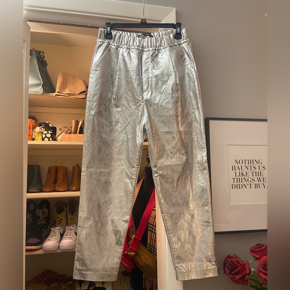 Zara metallic joggers